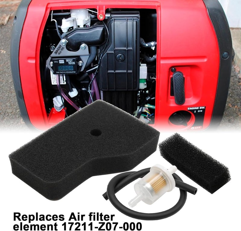 SYOWADA 17211-Z07-000 عنصر فلتر الهواء 17218-Z07-000 مجموعة فلتر خارجي بديل لهوندا EU2000 EU2000i EB2000 EB2000i EB2000iT1 EU2000iT1 EU2000iK1 EU2200I المولدات - Image 5